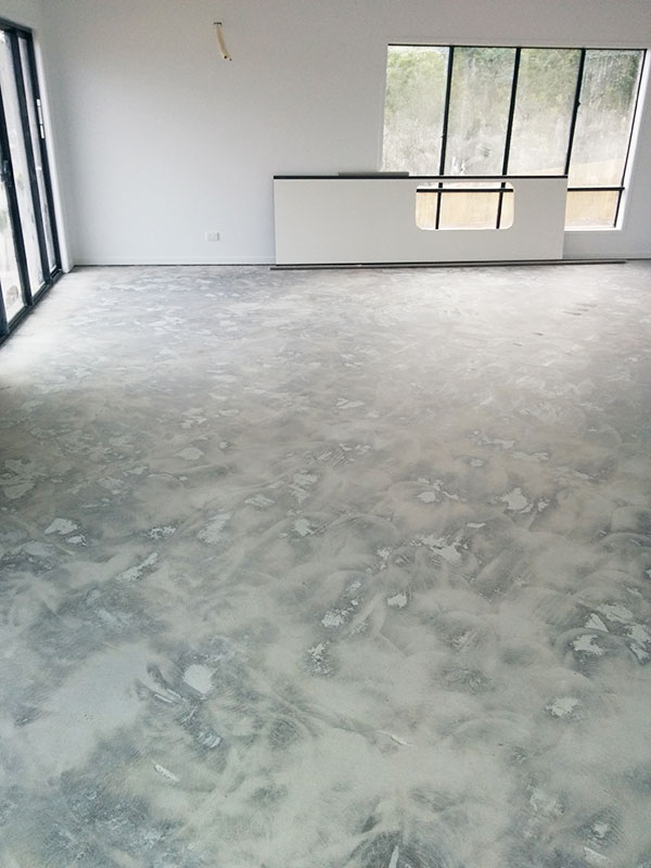 Living area after flooring removal